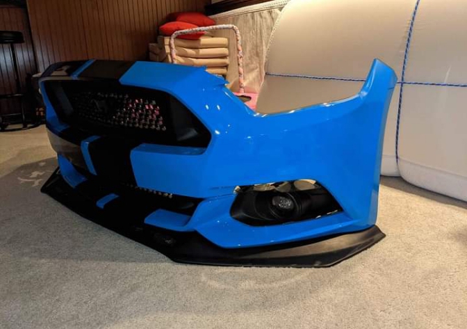 2017 Mustang Grabber Blue Front Bumper For Sale - Image 2