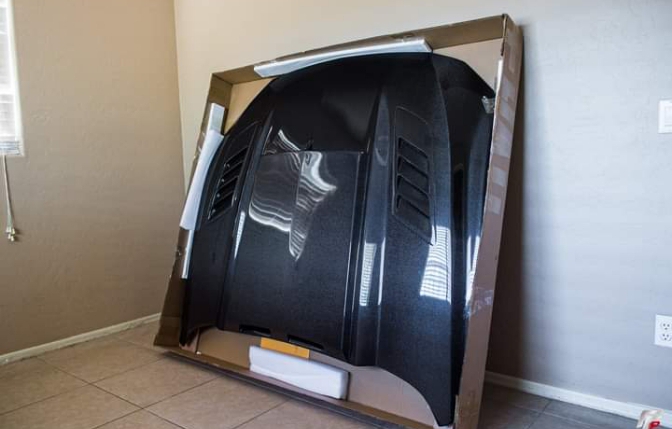 2015-2017 Mustang Anderson Composite Double Sided Carbon Fiber Hood - Image 2