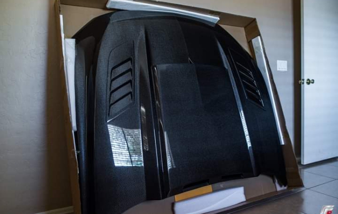 2015-2017 Mustang Anderson Composite Double Sided Carbon Fiber Hood - Image 8