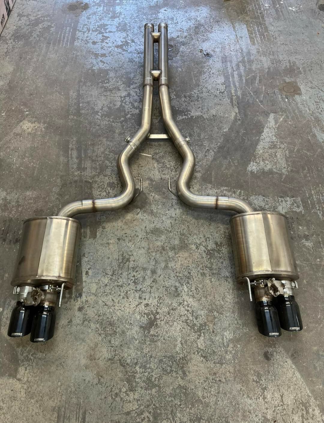 2018-2022 Mustang Corsa Active Catback exhaust with double H-pipe