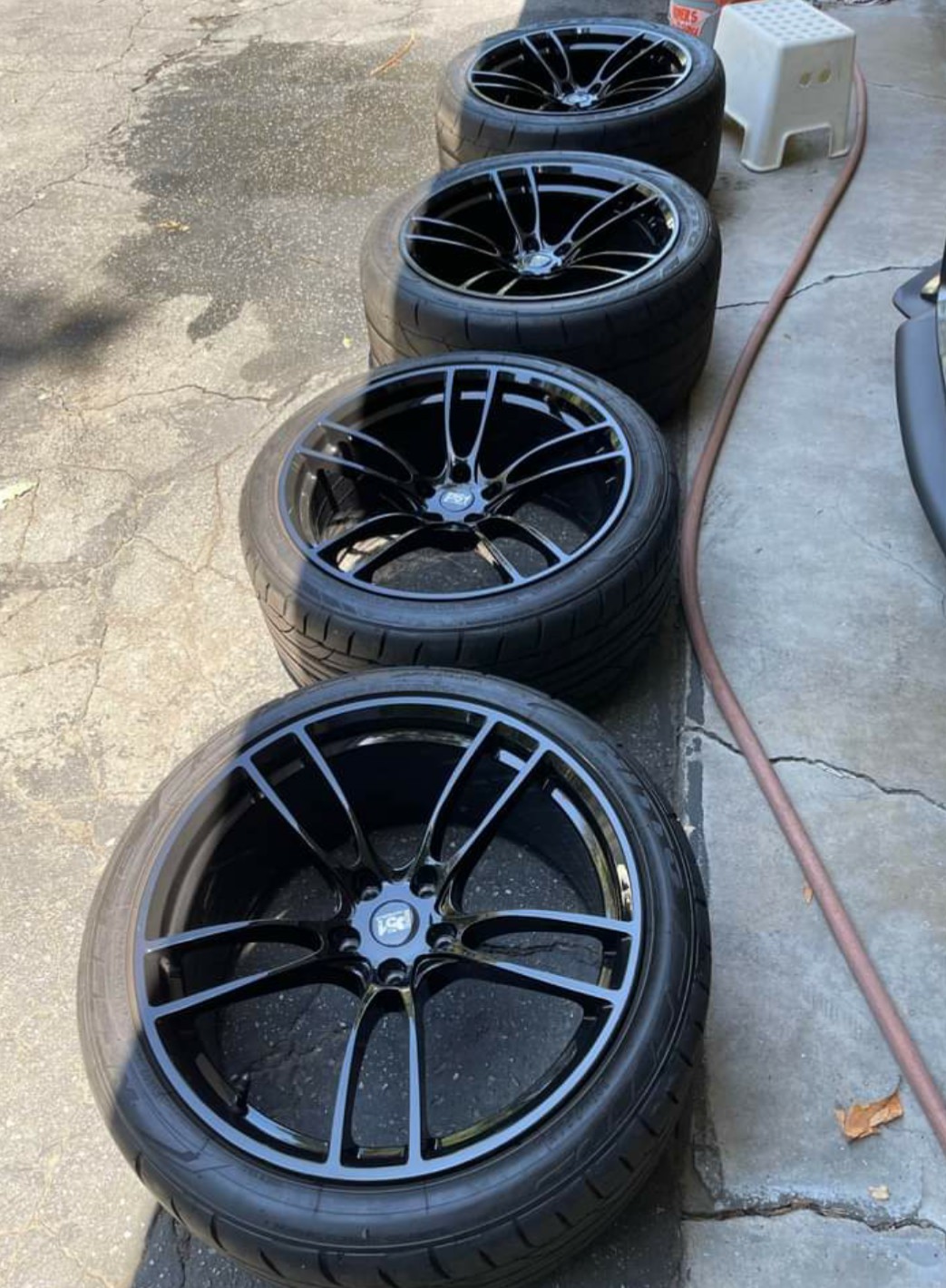 A set of P51 wheels with Nitto NT555 G2 tires.