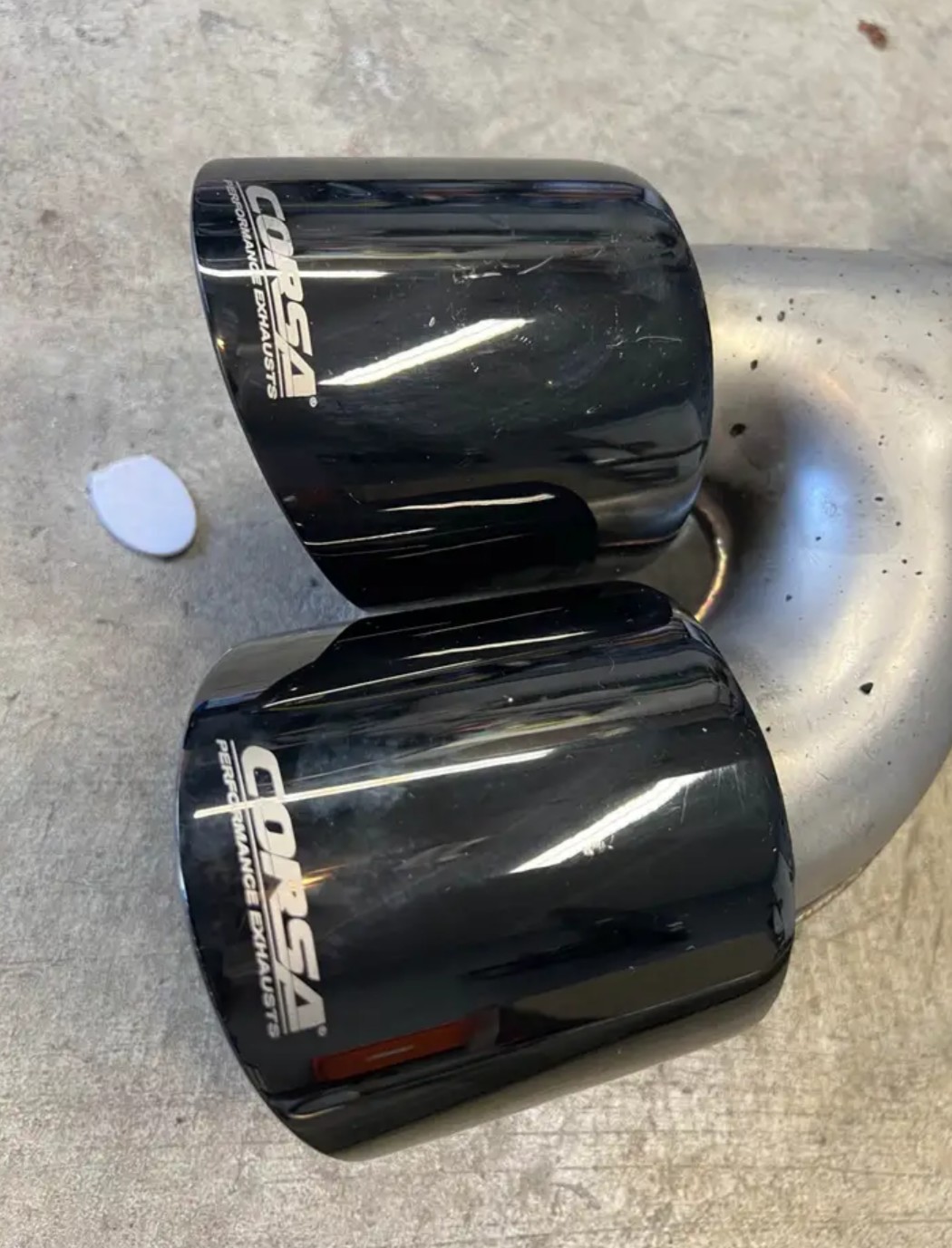 S550 Mustang Corsa sports exhaust system with black quads tips and Double X-pipe - Image 3