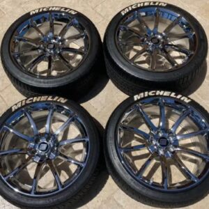 Ford Mustang Shelby GT500 Super Snake Chrome Wheels With Michelin Pilot Sport A/S 3 Tires